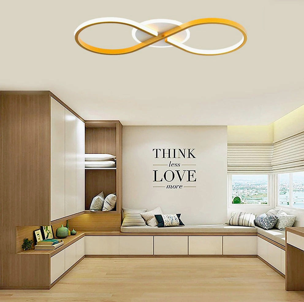 Plafoniera LED "Infinito Oro" 22W - Design applique con luce regolabile 6500K/4000K - ambraled