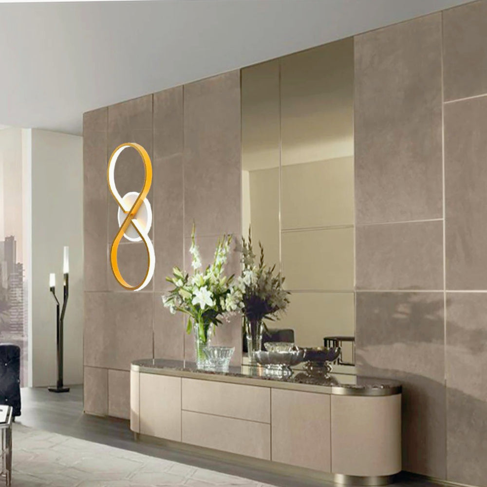 Plafoniera LED "Infinito Oro" 22W - Design applique con luce regolabile 6500K/4000K - ambraled
