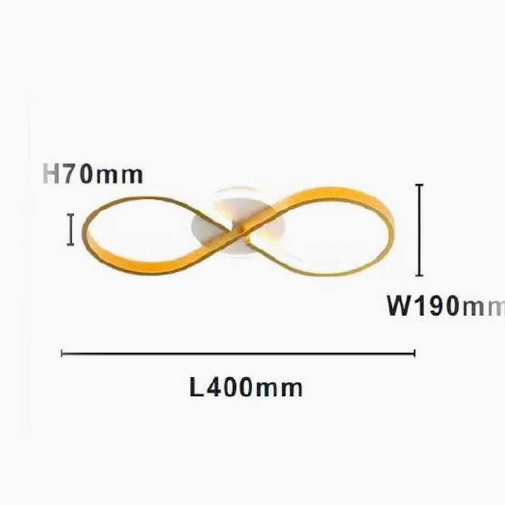 Plafoniera LED "Infinito Oro" 22W - Design applique con luce regolabile 6500K/4000K - ambraled
