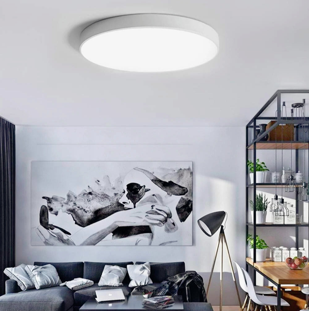 Plafoniera LED rotonda 70W - Lampada bianca con luce fredda (6500K) o naturale (4000K) - ambraled