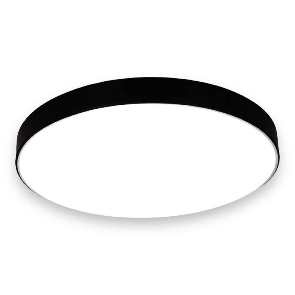 Plafoniera LED rotonda 70W - Lampada nera con luce fredda (6500K) o naturale (4000K) - ambraled