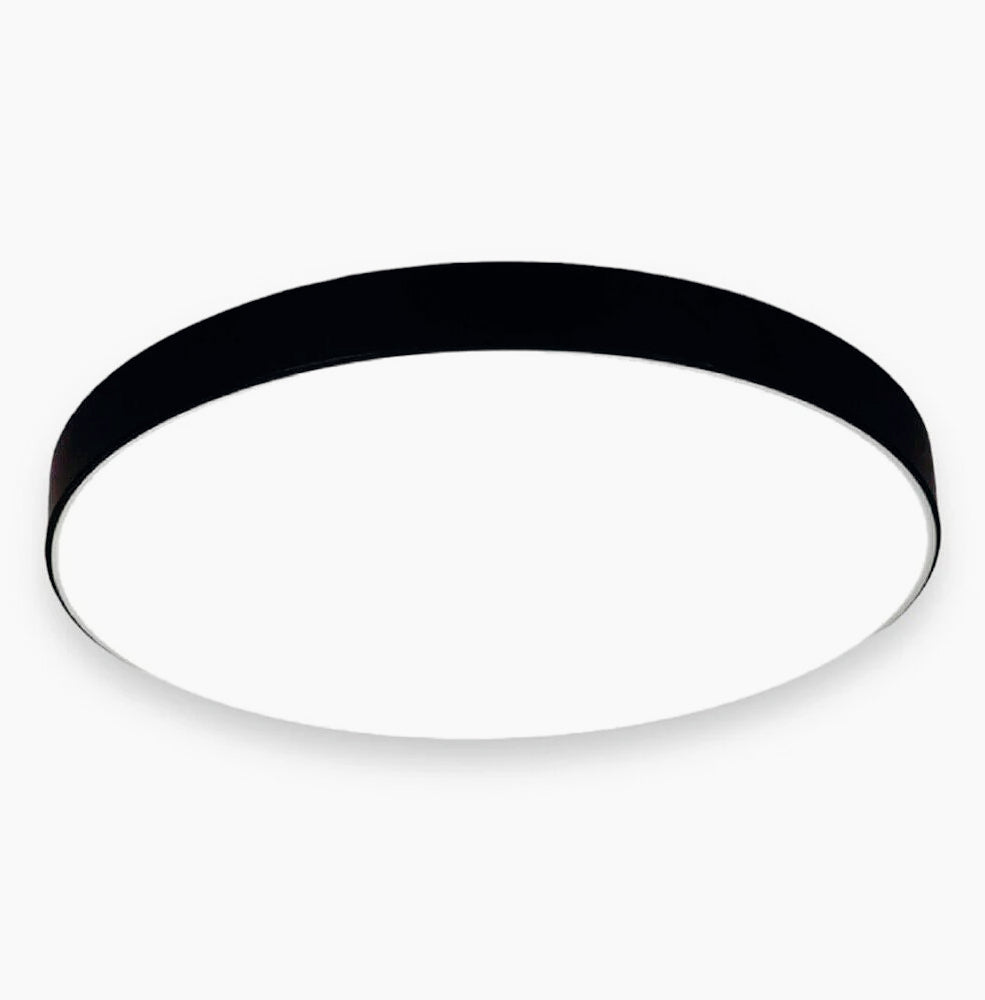 Plafoniera LED rotonda 70W - Lampada nera con luce fredda (6500K) o naturale (4000K) - ambraled