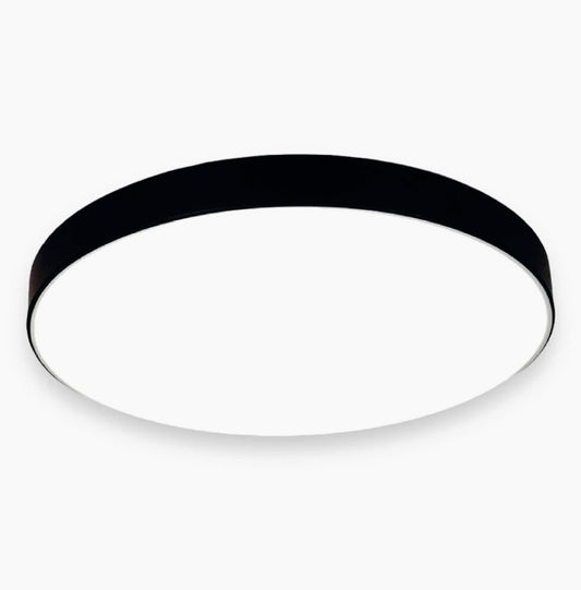 Plafoniera LED rotonda 70W - Lampada nera con luce fredda (6500K) o naturale (4000K) - ambraled