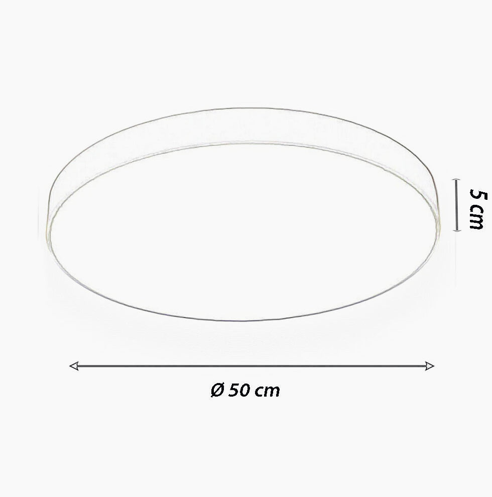 Plafoniera LED rotonda 70W - Lampada nera con luce fredda (6500K) o naturale (4000K) - ambraled
