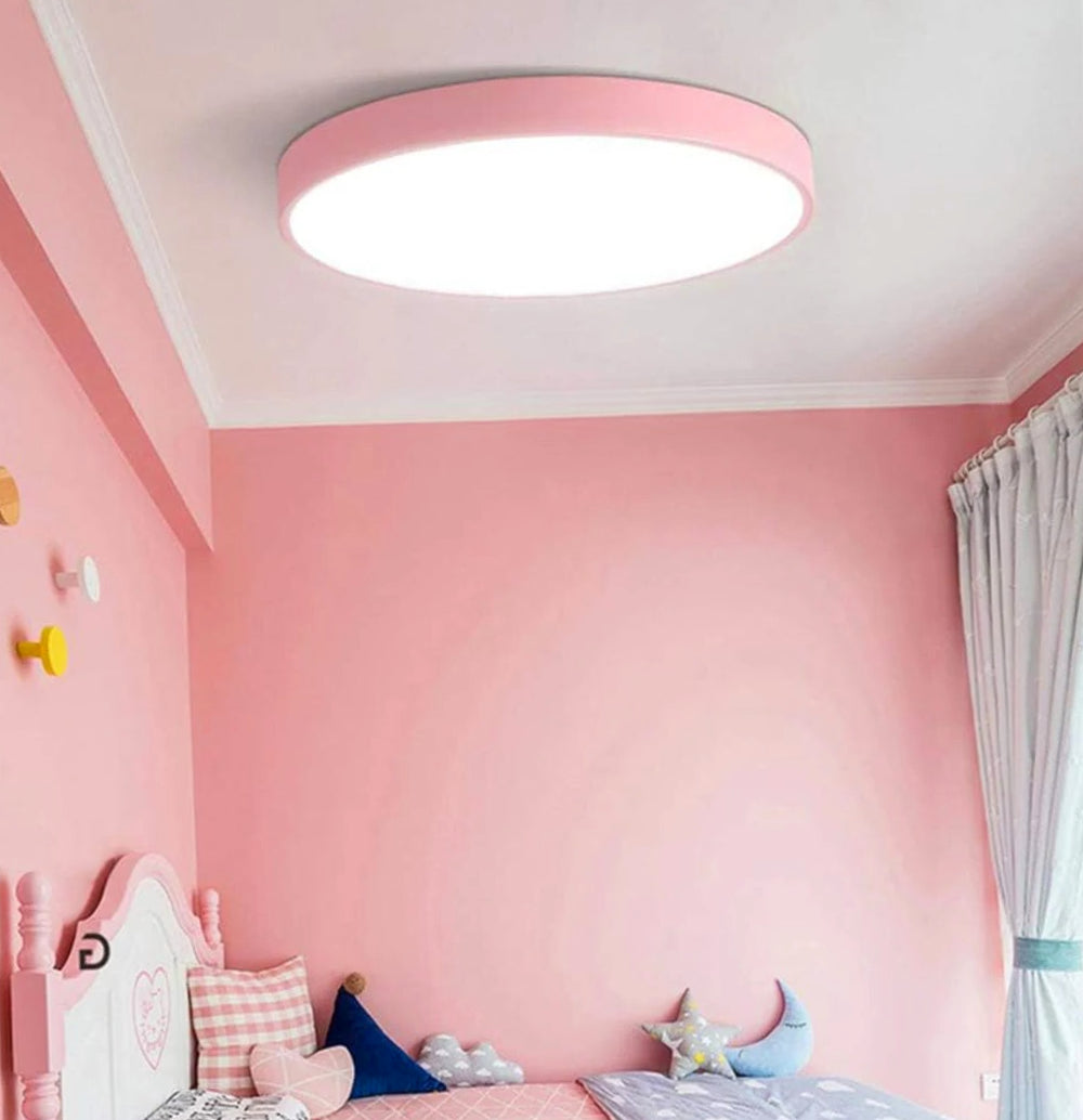 Plafoniera LED rotonda 70W - Luce rosa con opzioni fredda o naturale - ambraled