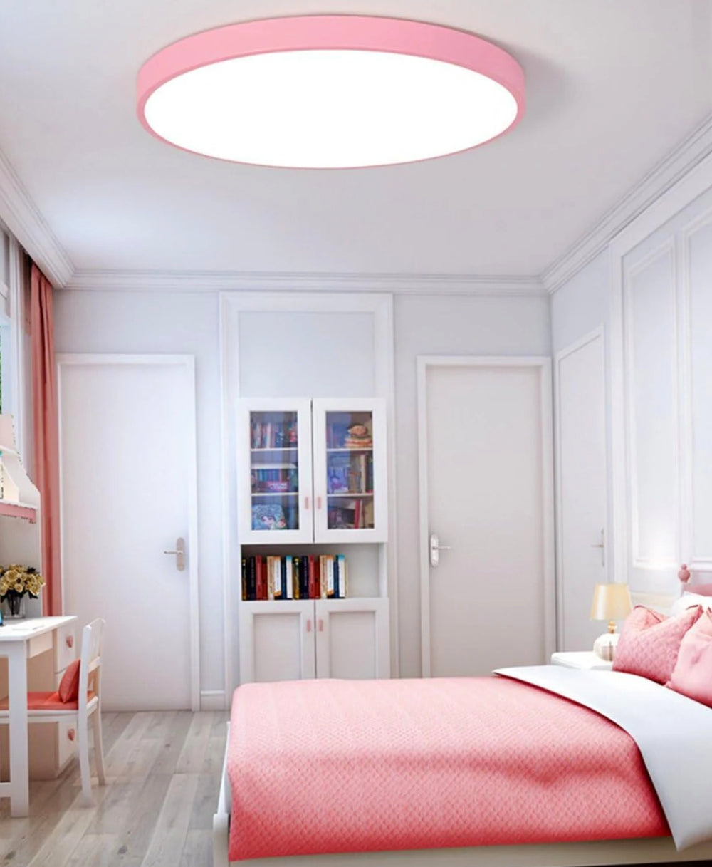 Plafoniera LED rotonda 70W - Luce rosa con opzioni fredda o naturale - ambraled