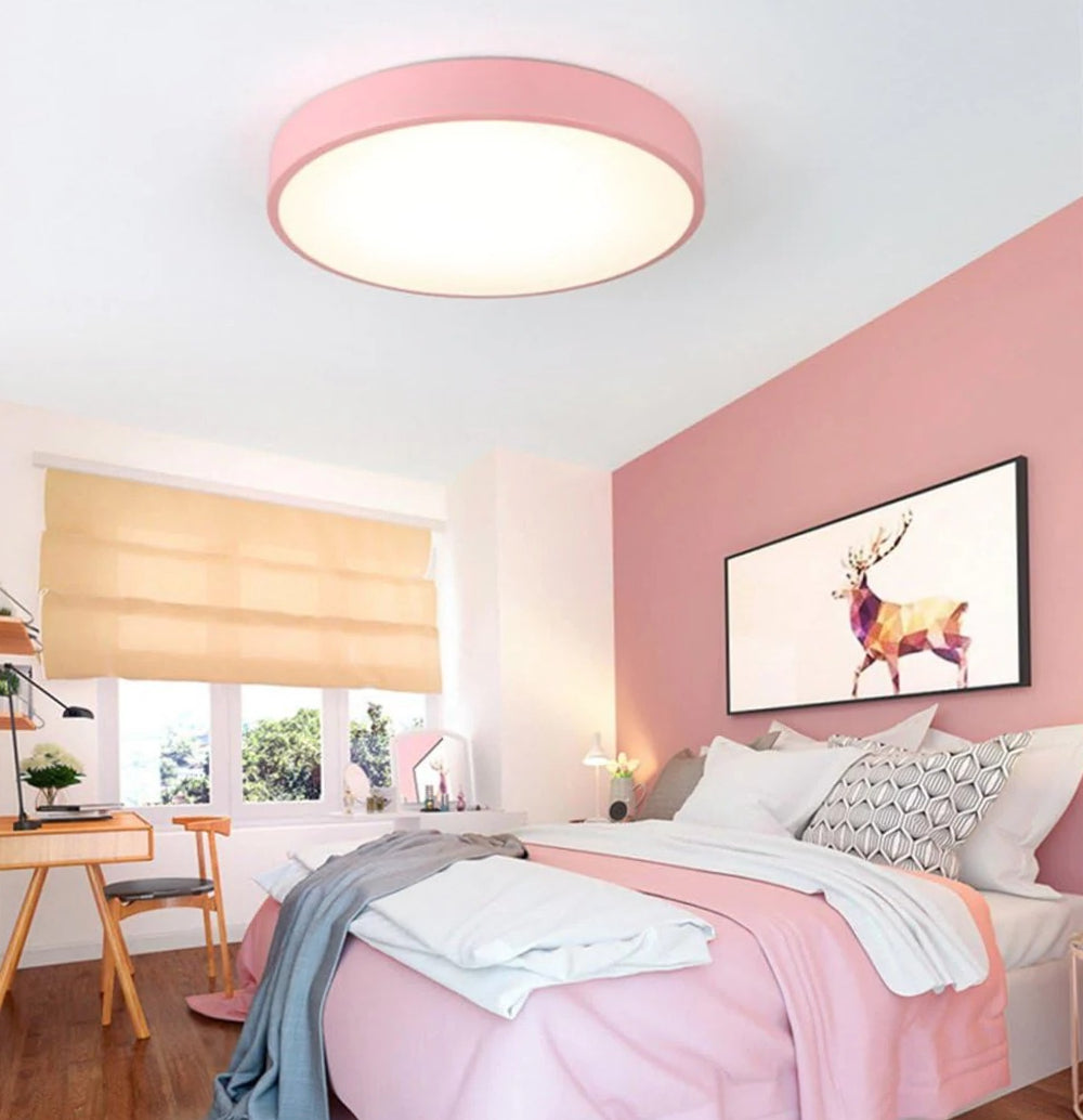 Plafoniera LED rotonda 70W - Luce rosa con opzioni fredda o naturale - ambraled