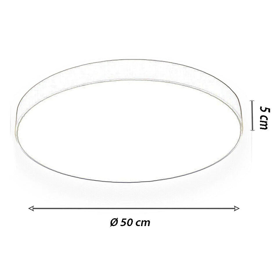 Plafoniera LED rotonda 70W - Luce rosa con opzioni fredda o naturale - ambraled