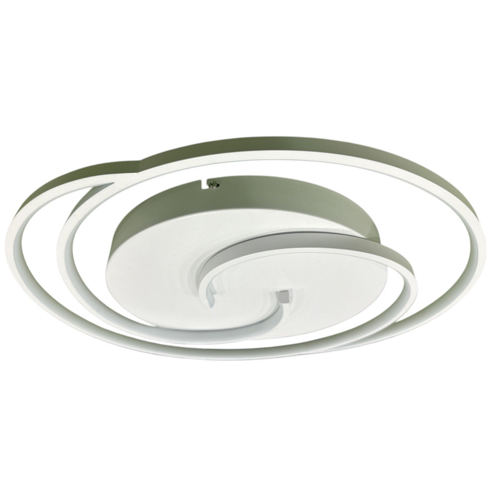 Plafoniera LED tonda 48W - Design spirale bianco e oro, luce fredda 6500K - ambraled