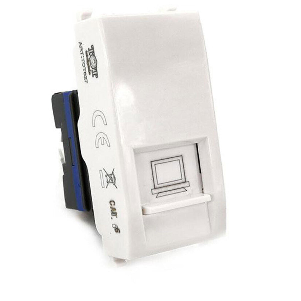 Presa di rete LAN RJ45 8P8C Cat5 – Compatibile con Vimar Plana - ambraled