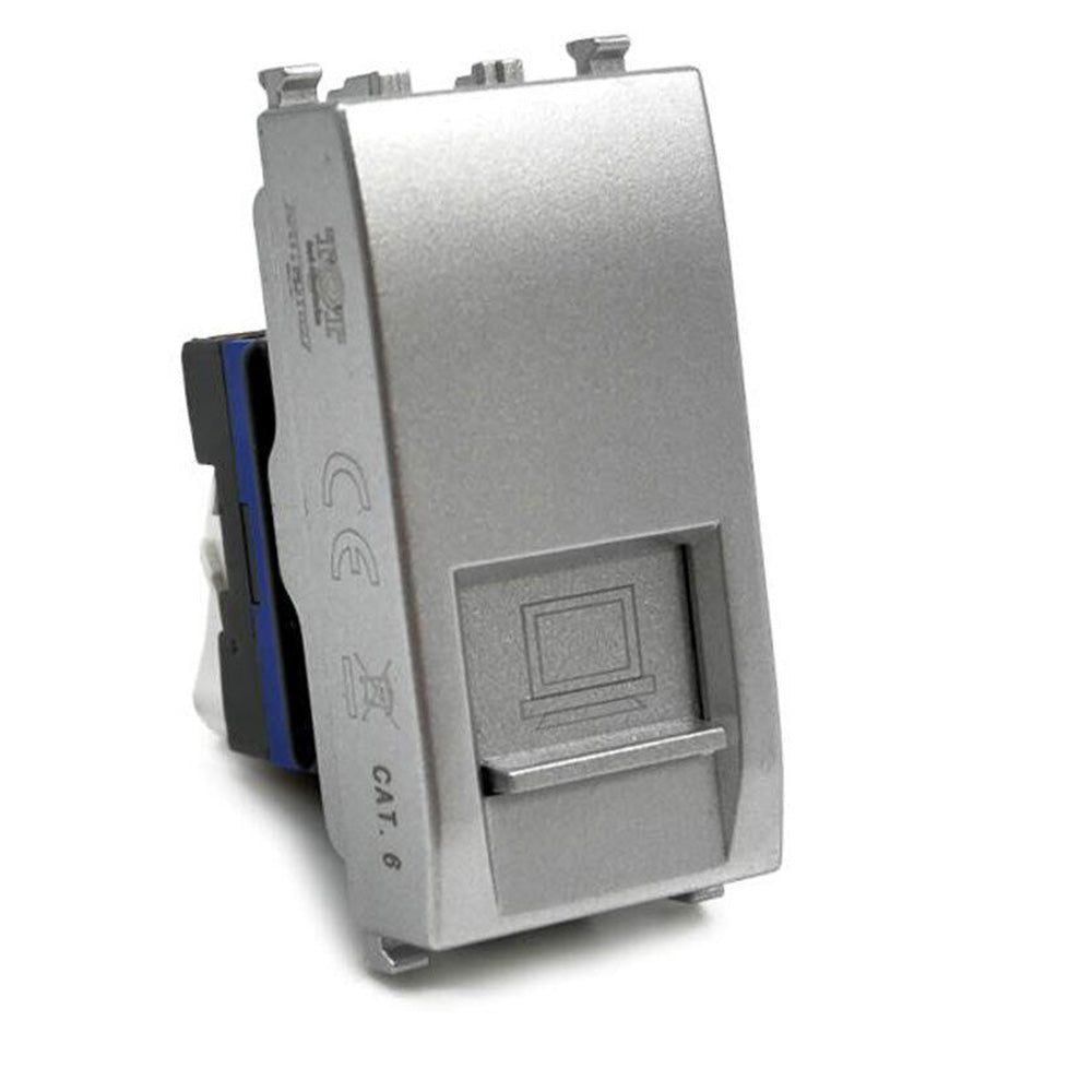 Presa di rete LAN RJ45 8P8C Cat5 – Compatibile con Vimar Plana - ambraled
