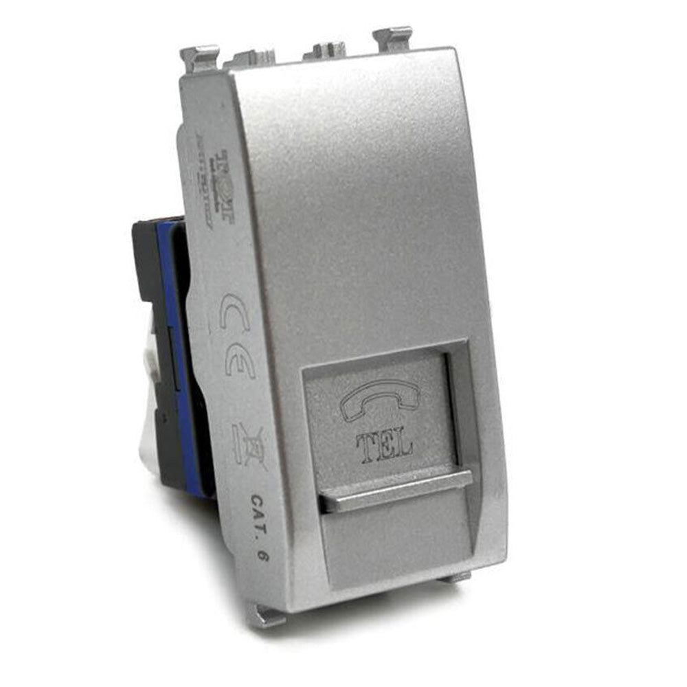 Presa telefonica RJ11 – Compatibile con Vimar Plana (presa telefono) - ambraled