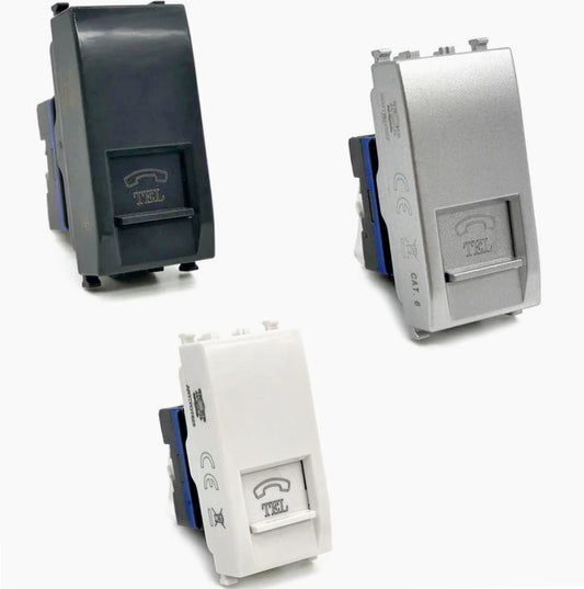 Presa telefonica RJ11 – Compatibile con Vimar Plana (presa telefono) - ambraled