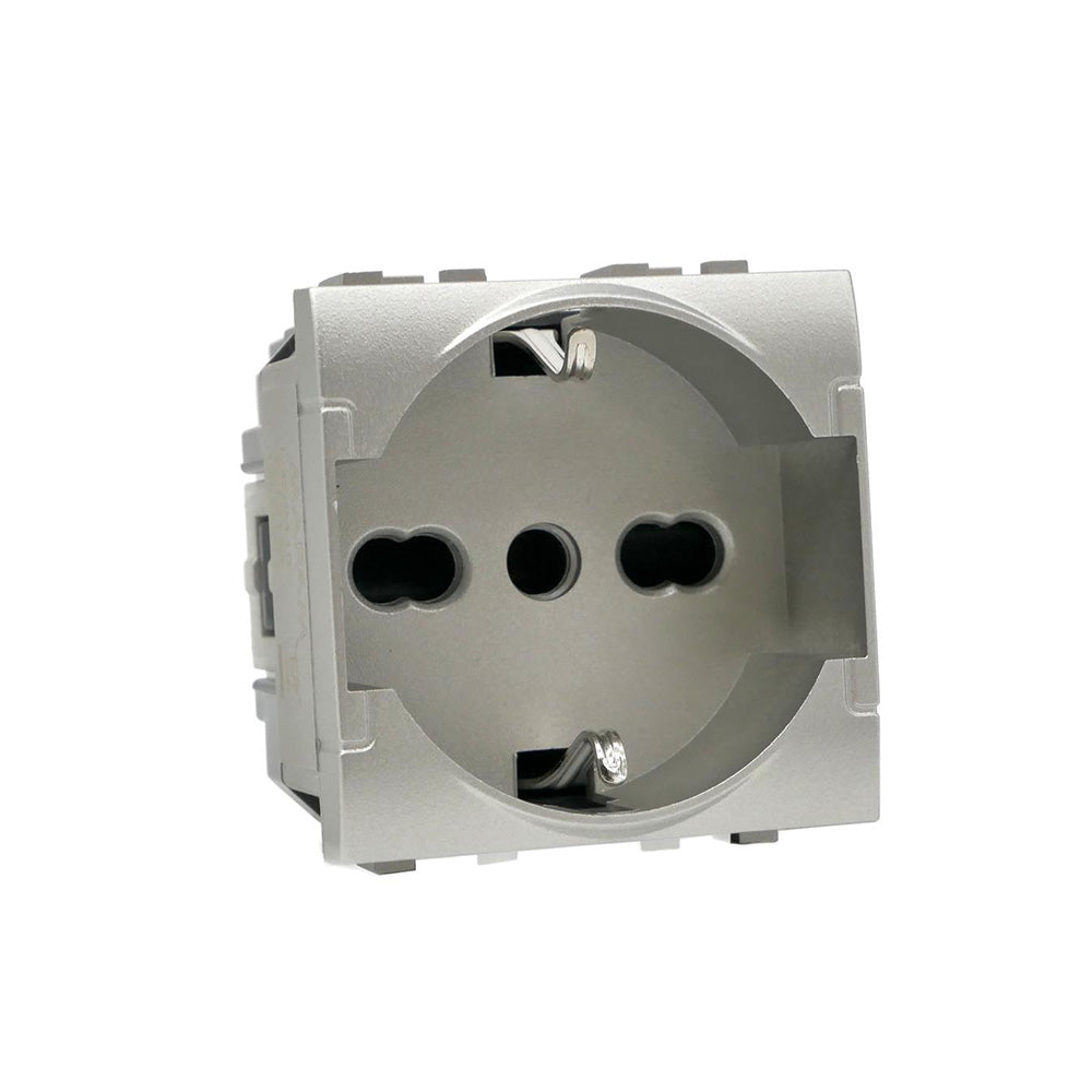 Presa Schuko 16A 2P – Compatibile con Vimar Plana - ambraled
