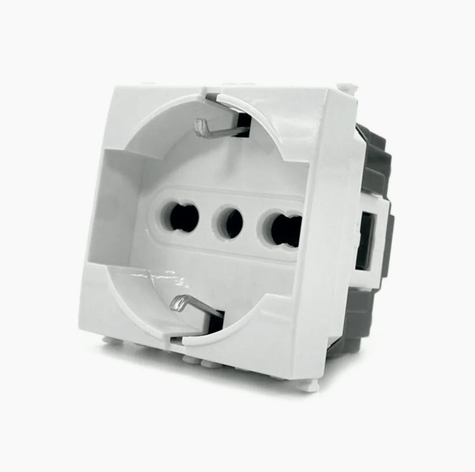 Presa Schuko 16A 2P – Compatibile con Vimar Plana - ambraled