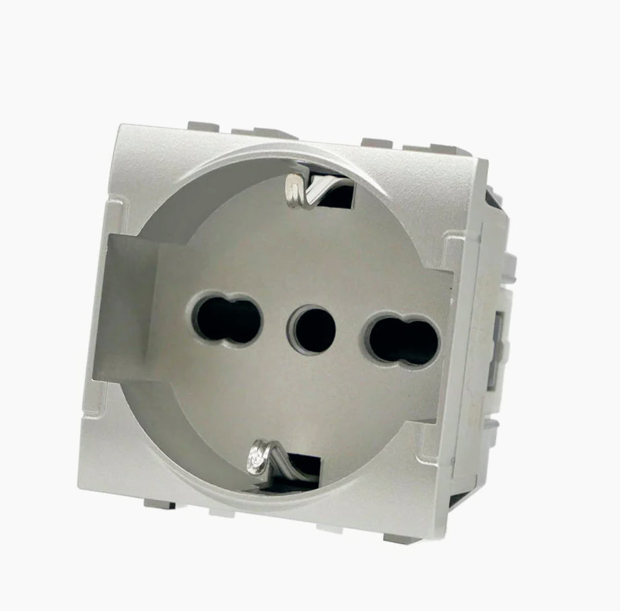 Presa Schuko 16A 2P – Compatibile con Vimar Plana - ambraled