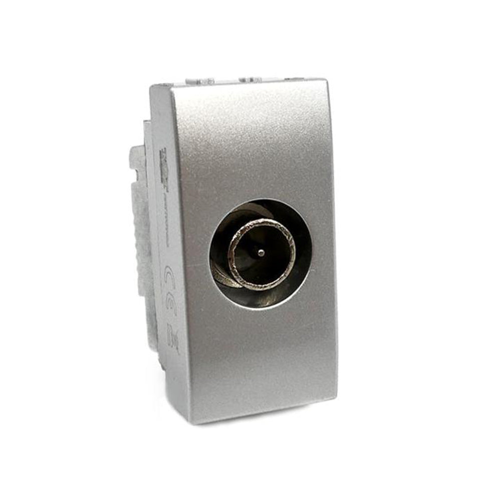 Presa TV passante maschio – Compatibile con Vimar Plana