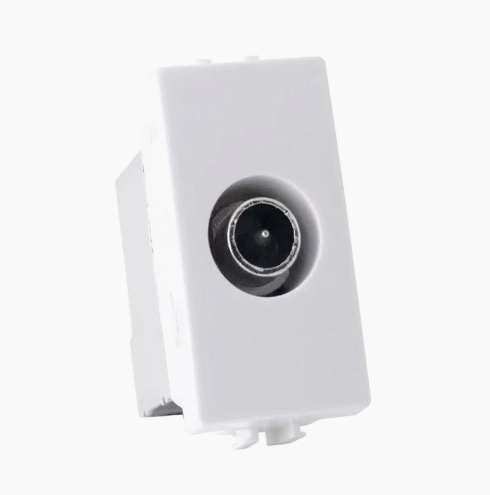 Presa TV passante maschio – Compatibile con Vimar Plana