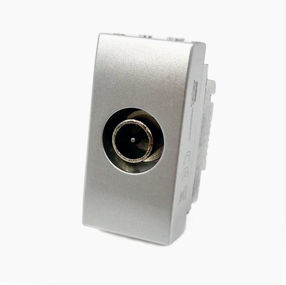 Presa TV passante maschio – Compatibile con Vimar Plana