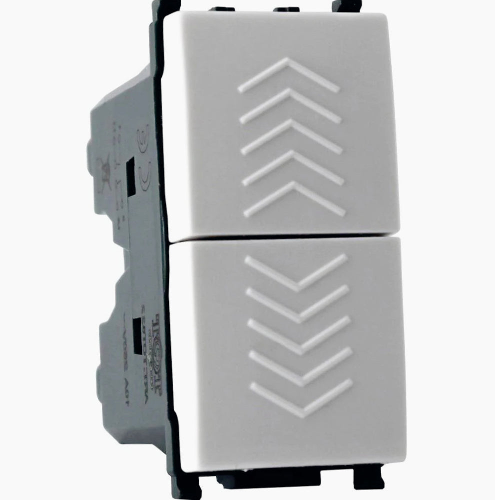 Pulsante saliscendi doppio 1P 10A 220V – compatibile Vimar plana - ambraled