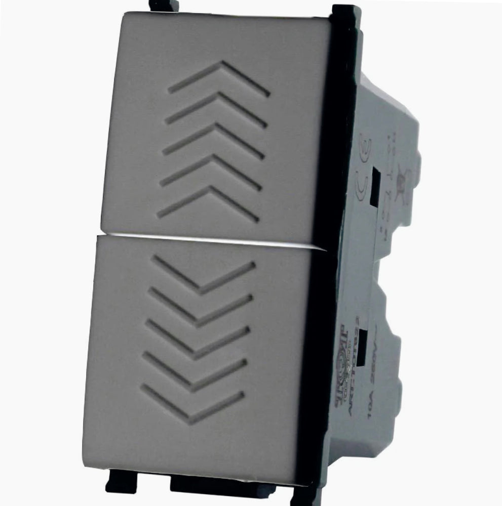 Pulsante saliscendi doppio 1P 10A 220V – compatibile Vimar plana - ambraled