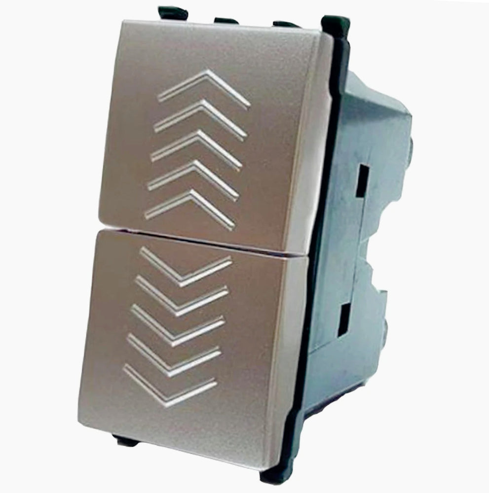 Pulsante saliscendi doppio 1P 10A 220V – compatibile Vimar plana - ambraled