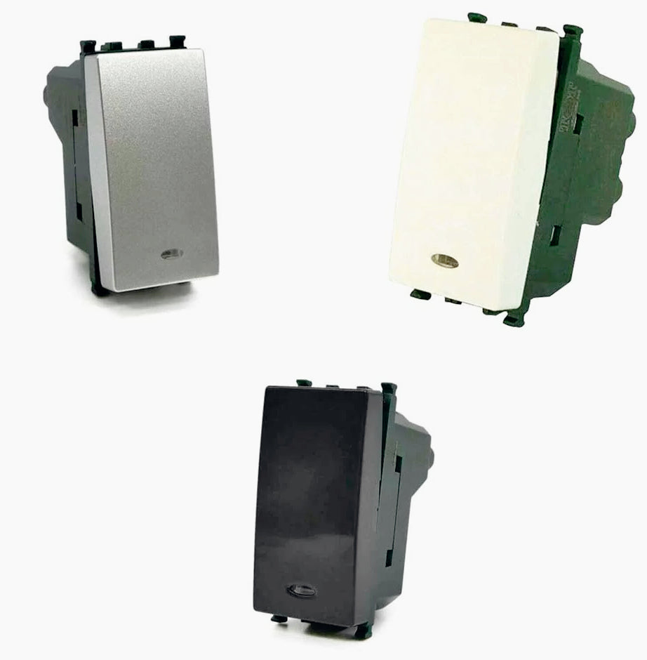 Pulsante unipolare 10A 250V con relè – Compatibile con Vimar piano