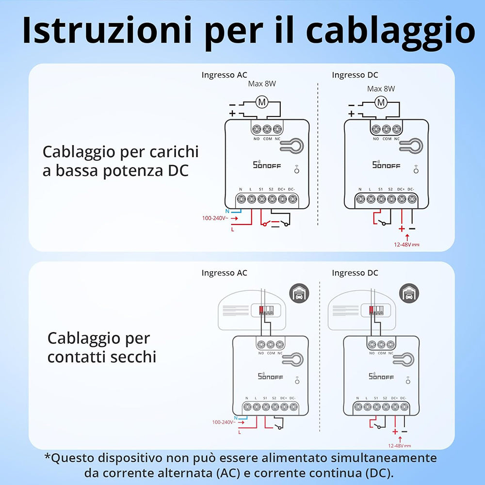 Sonoff Mini D controllo smart per luci accessi caldaia da remoto - ambraled