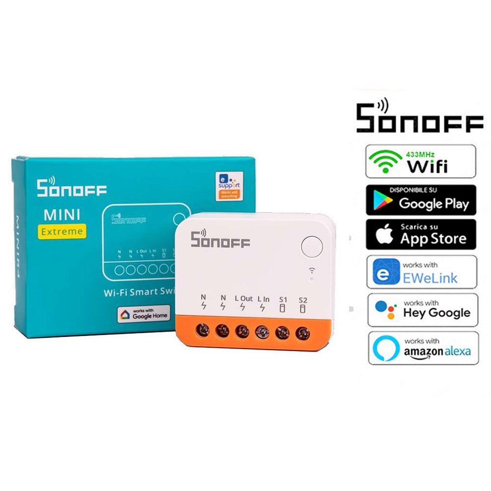 Sonoff Mini R2 interruttore Wi-Fi Smart Switch domotica intelligente - ambraled