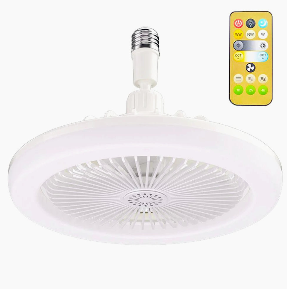 Lampadina LED 36W dimmerabile 3 colori luce con ventilatore integrato – Base E27 - ambraled