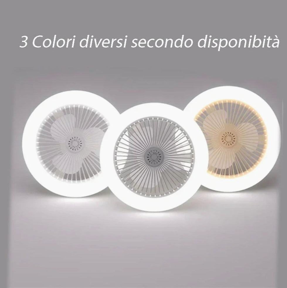 Lampadina LED 36W dimmerabile 3 colori luce con ventilatore integrato – Base E27 - ambraled