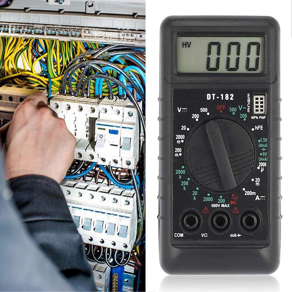 Tester digitale multimetro con cavi e puntali misuratore di tensione - ambraled
