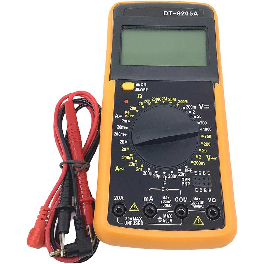Multimetro digitale tester puntali display LCD misuratore corrente - ambraled