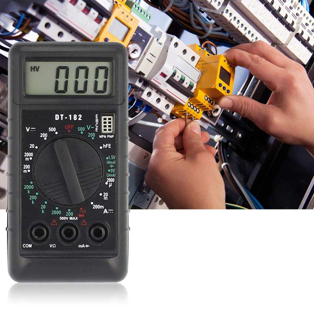 Tester digitale multimetro con cavi e puntali misuratore di tensione - ambraled