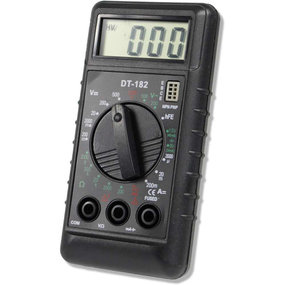 Tester digitale multimetro con cavi e puntali misuratore di tensione - ambraled
