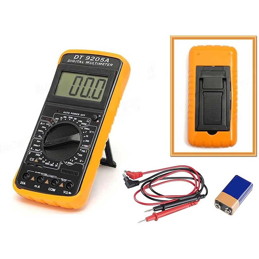 Multimetro digitale tester puntali display LCD misuratore corrente - ambraled