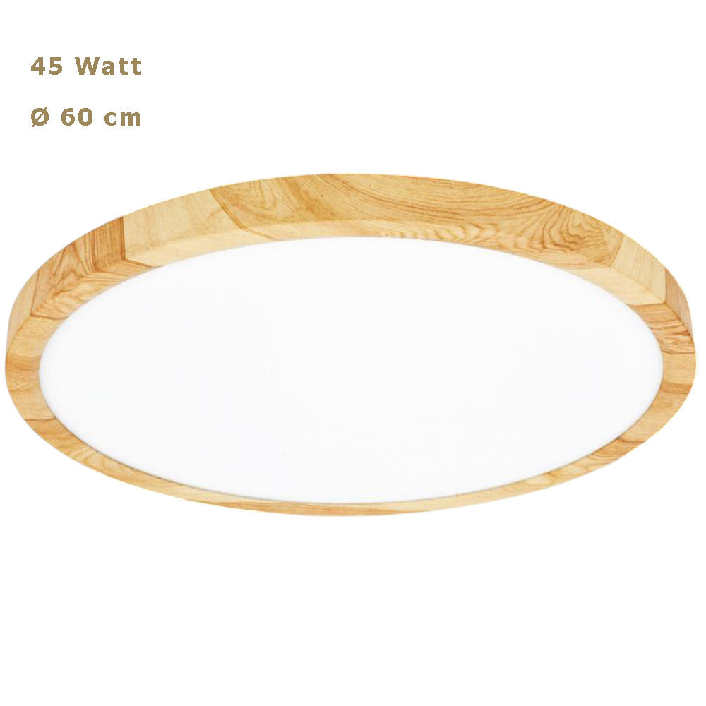 Plafoniera led ultra slim 18 24 36 45 watt tecnologia CCT colore legno - ambraled
