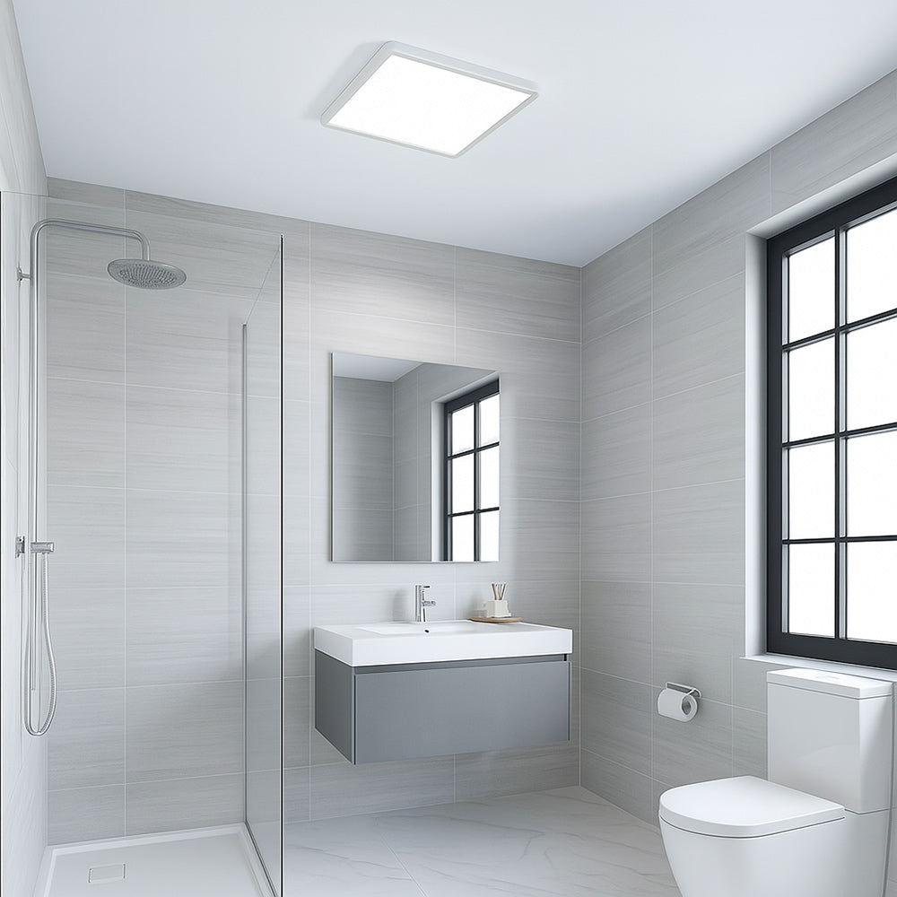 Plafoniera led slim quadrata 45 watt tecnologia CCT da 6500 a 2700k - ambraled