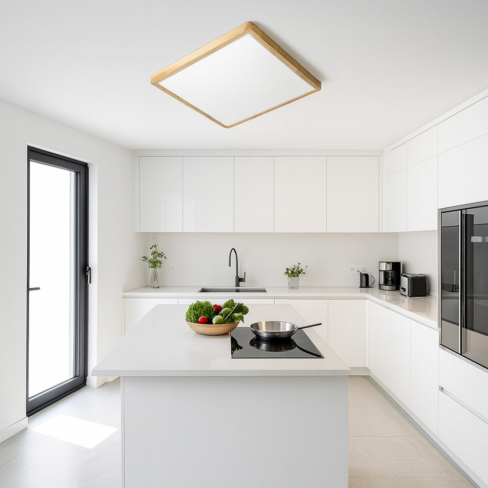 Plafoniera led slim quadrata 45 watt tecnologia CCT da 6500 a 2700k - ambraled