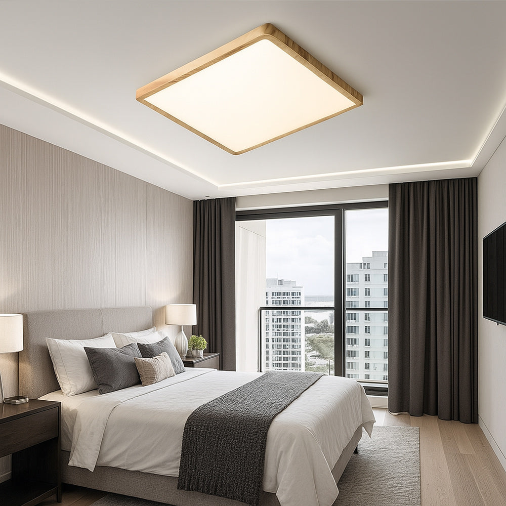 Plafoniera led slim quadrata 45 watt tecnologia CCT da 6500 a 2700k - ambraled