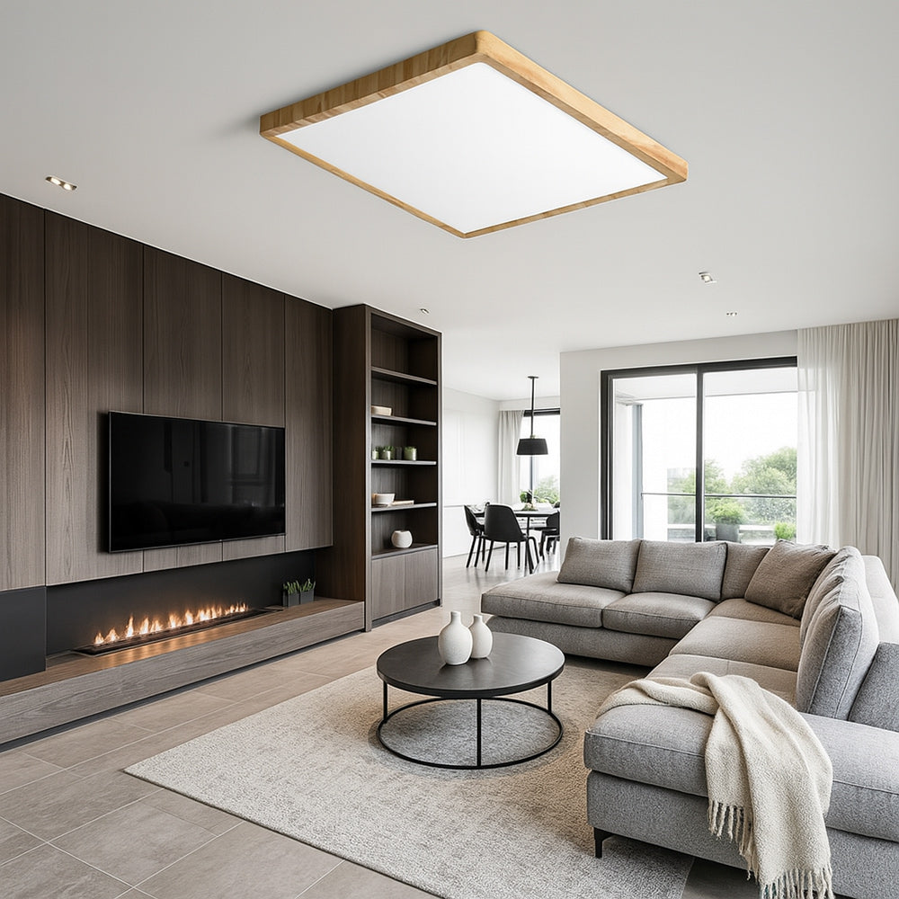 Plafoniera led slim quadrata 45 watt tecnologia CCT da 6500 a 2700k - ambraled