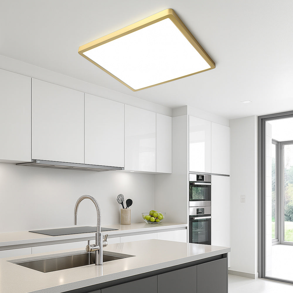 Plafoniera led slim quadrata 45 watt tecnologia CCT da 6500 a 2700k - ambraled