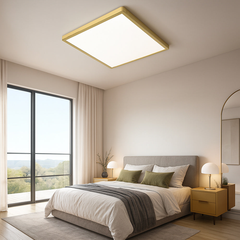 Plafoniera led slim quadrata 45 watt tecnologia CCT da 6500 a 2700k - ambraled