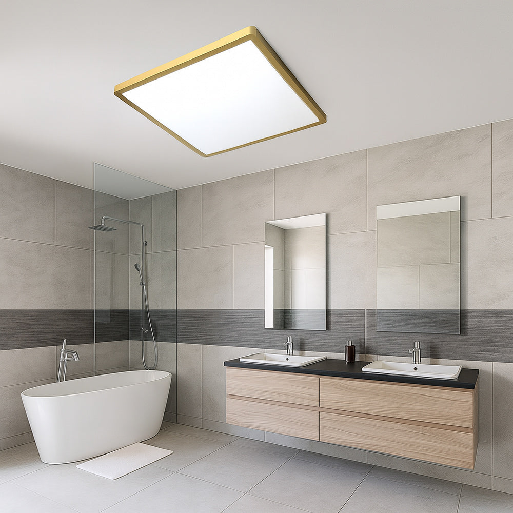 Plafoniera led slim quadrata 45 watt tecnologia CCT da 6500 a 2700k - ambraled