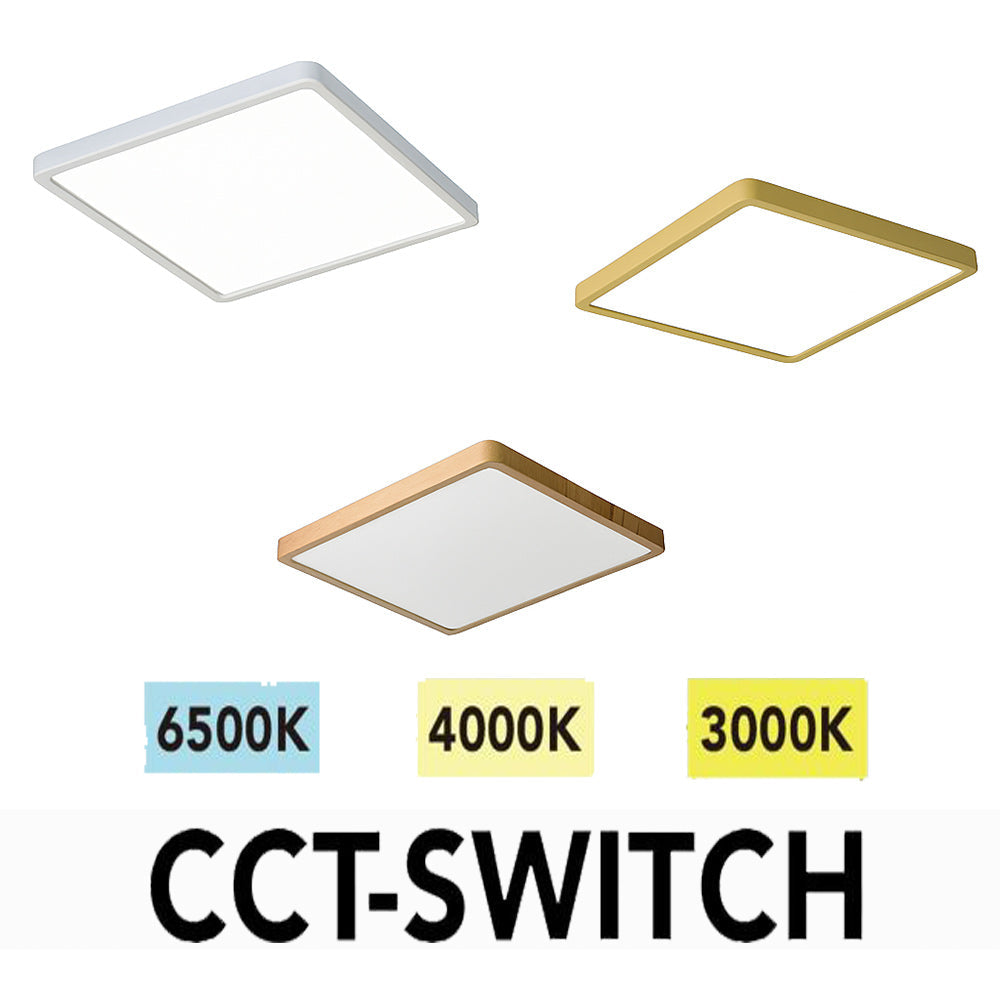 Plafoniera led slim quadrata 45 watt tecnologia CCT da 6500 a 2700k - ambraled