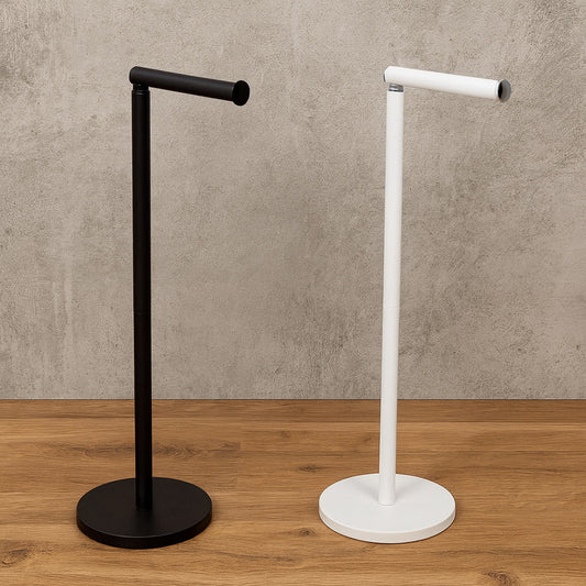 Piantana porta rotolo da terra con vano scorta per bagno da terra