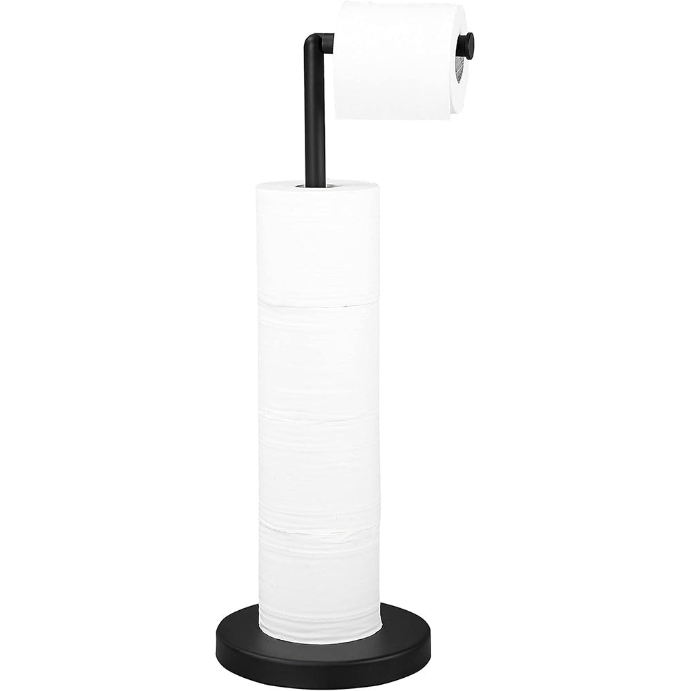 Piantana porta rotolo da terra con vano scorta per bagno da terra - ambraled