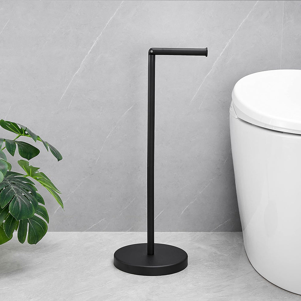 Piantana porta rotolo da terra con vano scorta per bagno da terra - ambraled