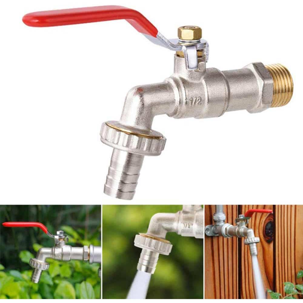 Rubinetto da giardino da esterno per irrigazione valvola a sfera ½' - ambraled