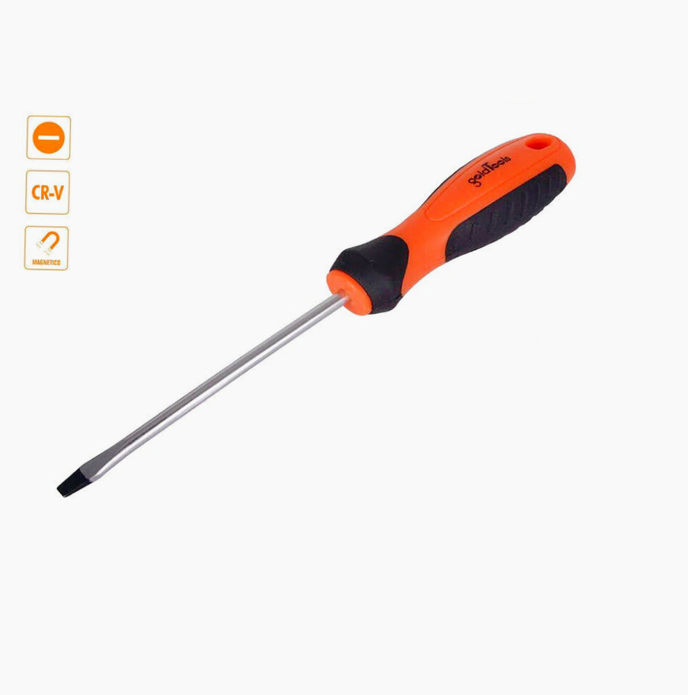 Set 2 cacciaviti da 25 cm per elettricista, testa a stella e a taglio, con punta magnetica - ambraled